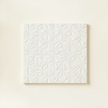 Elm Branch Uninstalled Square Decorative Tile - White (synthetic illustration; no displayed measurements)