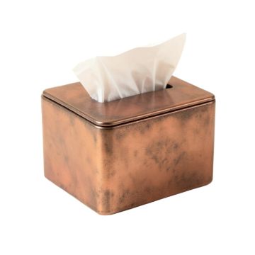 Hand Hammered Metal Tissue Box Cover