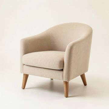 Cove Bridge Upholstered Armchair - Beige (synthetic illustration; no displayed measurements)