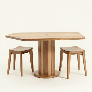 Alysson 3 - Piece Bar Height Butterfly Leaf Rubberwood Solid Wood Dining Set (synthetic illustration; no displayed measurements)