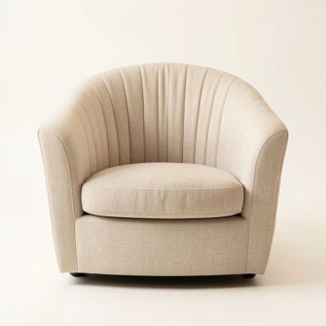 Harbor Canyon Upholstered Armchair - Beige (synthetic illustration; no displayed measurements)