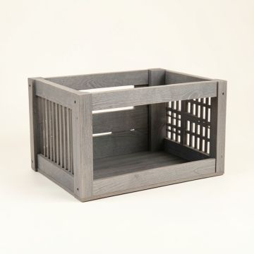 Linden Bluff Empty Furniture-Style Pet Crate - Gray (synthetic illustration; no displayed measurements)