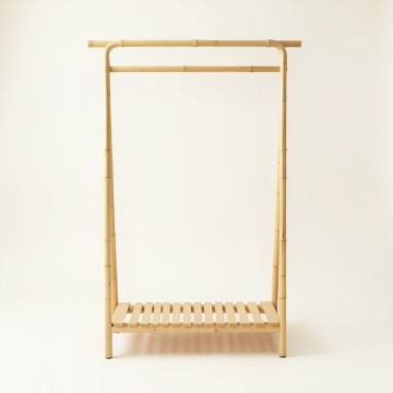 Summit Bridge Empty Garment Rack - Beige (synthetic illustration; no displayed measurements)