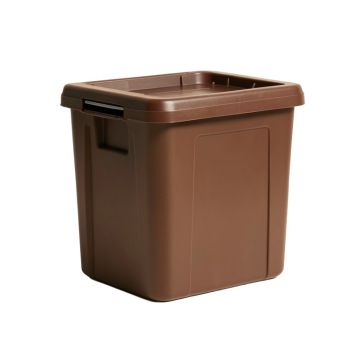71 Gallon Water Resistant Plastic Lockable Deck Box In Brown