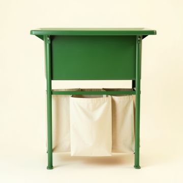 Vale Brook Laundry Sorting Station With Plain Removable Bags - Green (synthetic illustration; no displayed measurements)