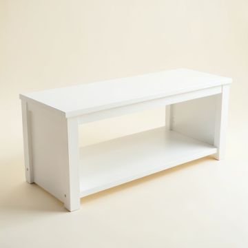 Fern Bridge Narrow Outdoor Storage Bench - White (synthetic illustration; no displayed measurements)