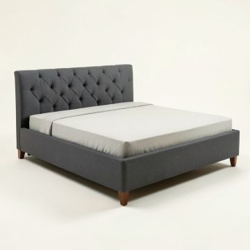 Rauscher Tufted Solid Wood Upholstered Low Profile Standard Bed (synthetic illustration; no displayed measurements)
