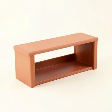 Birch Dell Narrow Outdoor Storage Bench - Terracotta (synthetic illustration; no displayed measurements)