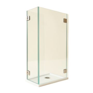 Kinkade Xl 26.25 '' W X 80 '' H Hinged Frameless Shower Door