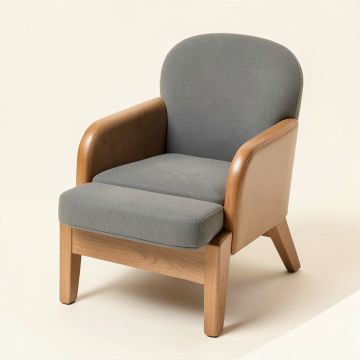 Kids Chair With Ottoman (synthetic illustration; no displayed measurements)