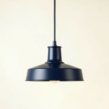 Laurel Bluff Pendant Light Suspended From One Plain Cable - Navy (synthetic illustration; no displayed measurements)
