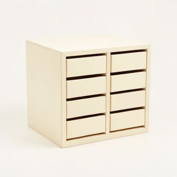 Clay Dale Small-Parts Storage Drawer Cabinet - Cream (synthetic illustration; no displayed measurements)