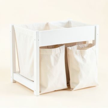 Wren Bluff Laundry Sorting Station With Plain Removable Bags - White (synthetic illustration; no displayed measurements)