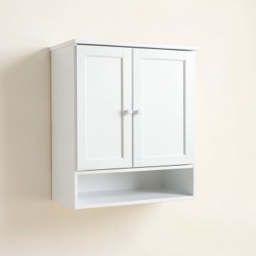 Holly Crossing Wall-Mounted Laundry Cabinet - White (synthetic illustration; no displayed measurements)