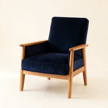 Spruce Dale Upholstered Armchair - Navy (synthetic illustration; no displayed measurements)