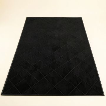 Meadow Crest Rectangular Area Rug - Black (synthetic illustration; no displayed measurements)