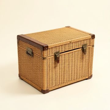 Madewell Rattan Coffee Table With Storage (synthetic illustration; no displayed measurements)