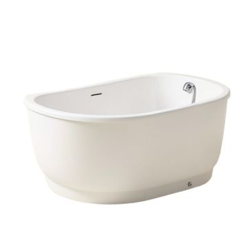 Luxier 60 '' X 31 '' Freestanding Soaking Fiberglass Bathtub With Faucet (synthetic illustration; no displayed measurements)