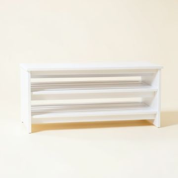 Summit Bend Shoe Storage Bench - White (synthetic illustration; no displayed measurements)