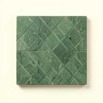 Meadow Bridge Uninstalled Square Decorative Tile - Green (synthetic illustration; no displayed measurements)