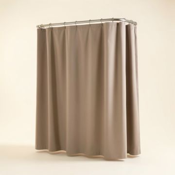 Nala 2 Piece Solid Color Shower Curtain Set (synthetic illustration; no displayed measurements)
