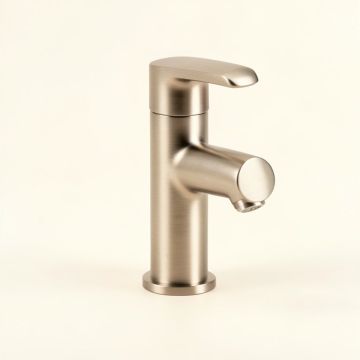 Dfi Commercial Brushed Nickel Waterfall Bathroom Sink Faucets Single Handle Hole Deck Mount Lavatory (synthetic illustration; no displayed measurements)