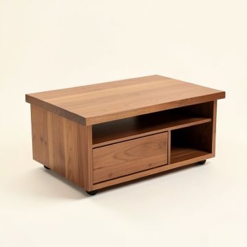Chatelet Solid Wood Coffee Table With Storage (synthetic illustration; no displayed measurements)