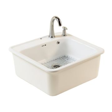 32 '' L X 20 '' W Farmhouse Kitchen Sink With Sink Grid And Basket Strainer