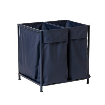 Juniper Bridge Laundry Sorting Station With Plain Removable Bags - Navy