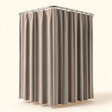 Campanella 100 % Cotton Striped Single Shower Curtain (synthetic illustration; no displayed measurements)
