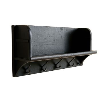 Summit Bridge Wall-Mounted Entryway Organizer Shelf - Black