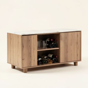 Hype Buffet With Wine Storage (synthetic illustration; no displayed measurements)