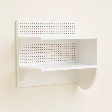 Pine Canyon Empty Wall-Mounted Tool Organizer Panel - White (synthetic illustration; no displayed measurements)