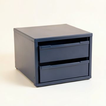 Oak Dell Small-Parts Storage Drawer Cabinet - Navy (synthetic illustration; no displayed measurements)