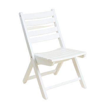 Hazel Branch Folding Outdoor Chair - White