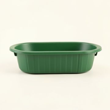Willow Bend Empty Railing Planter With Integral Brackets - Green (synthetic illustration; no displayed measurements)