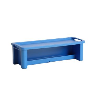 Olive Bend Narrow Outdoor Storage Bench - Blue