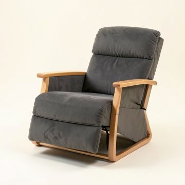 Swivel Rocker Fabric Recliner Chair (synthetic illustration; no displayed measurements)