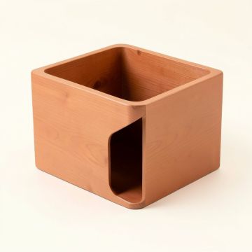 Oak Bridge Empty Furniture-Style Litter Enclosure - Terracotta (synthetic illustration; no displayed measurements)