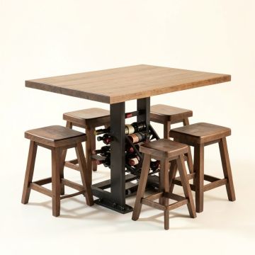 4-Piece Counter Height Dining Room Table Set (synthetic illustration; no displayed measurements)