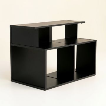 Alder Fold Desktop Shelving Unit - Black (synthetic illustration; no displayed measurements)