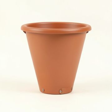 Elm Crossing Empty Railing Planter With Integral Brackets - Terracotta (synthetic illustration; no displayed measurements)