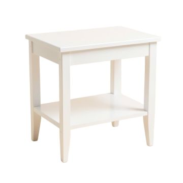 Elm Canyon Side Table - White