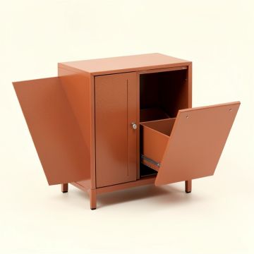Briar Canyon Freestanding Pull-Out Hamper Cabinet - Terracotta (synthetic illustration; no displayed measurements)