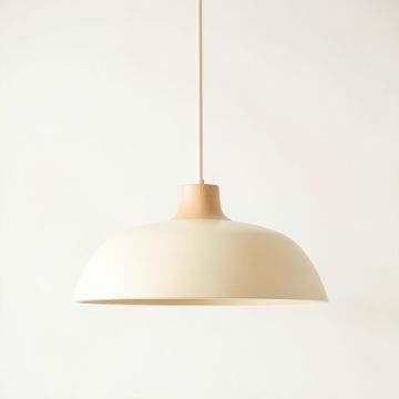 Meadow Crest Pendant Light Suspended From One Plain Cable - Cream (synthetic illustration; no displayed measurements)