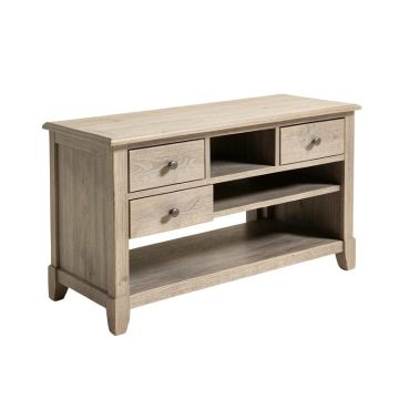 Console Table For Entryway With Drawers And Shelf Living Room Furniture ( Antique Grey )