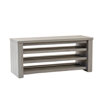 Linden Edge Shoe Storage Bench - Gray