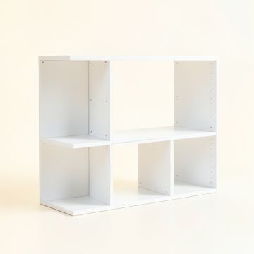 Linden Dale Desktop Shelving Unit - White (synthetic illustration; no displayed measurements)