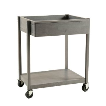 Olive Canyon Empty Rolling Workshop Cart - Gray