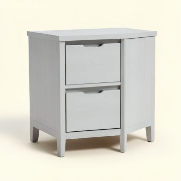 Crary 2 - Drawer Nightstand In Light Gray (synthetic illustration; no displayed measurements)